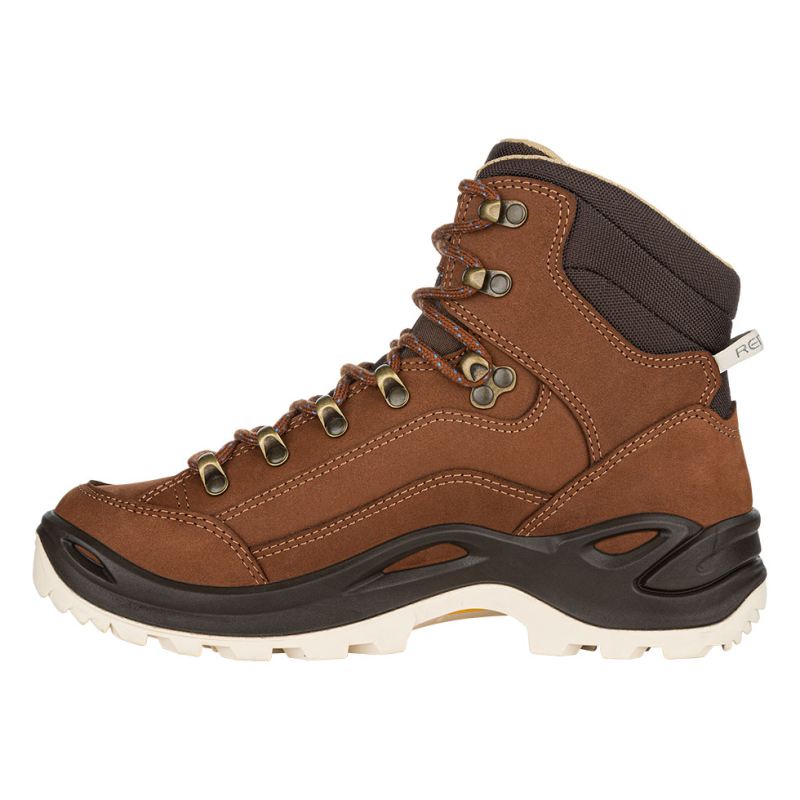 LOWA Boots Women's Renegade GTX Mid Ws-Mahogany/Navy - Click Image to Close