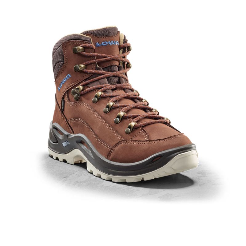 LOWA Boots Women's Renegade GTX Mid Ws-Mahogany/Navy