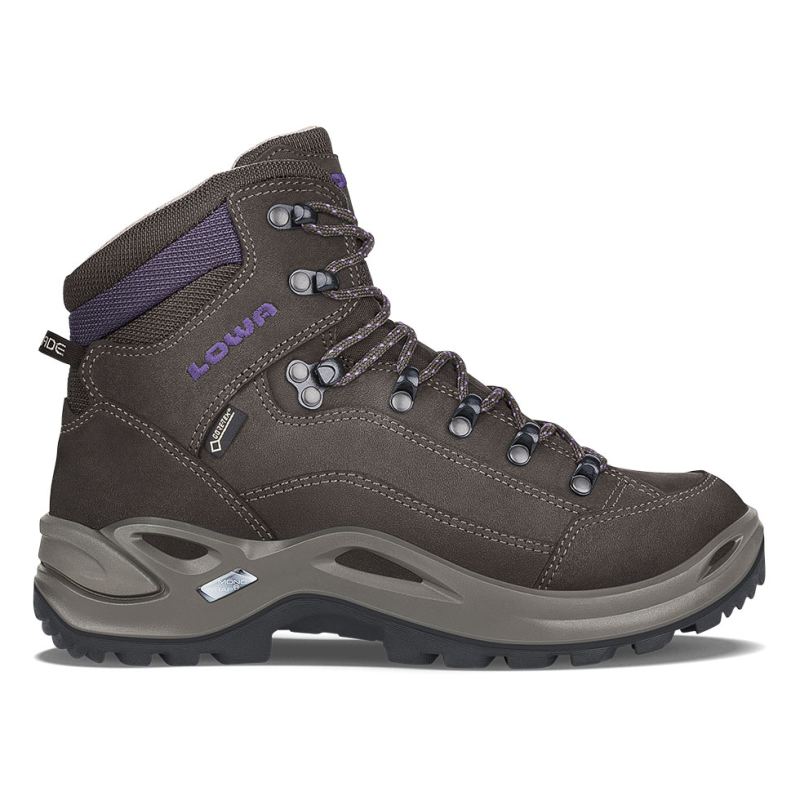LOWA Boots Women's Renegade GTX Mid Ws-Slate/Blackberry - Click Image to Close