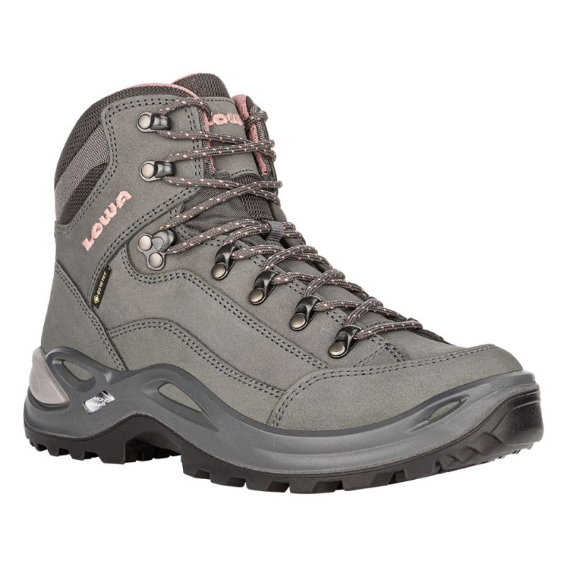 LOWA Boots Women's Renegade GTX Mid Ws-Graphite/Rose