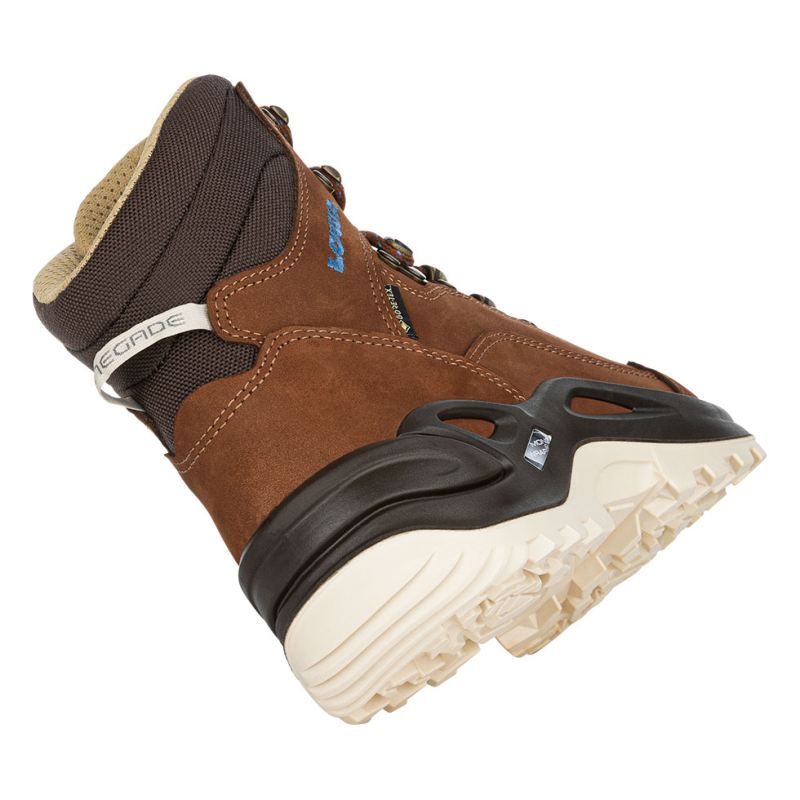 LOWA Boots Women's Renegade GTX Mid Ws-Mahogany/Navy - Click Image to Close