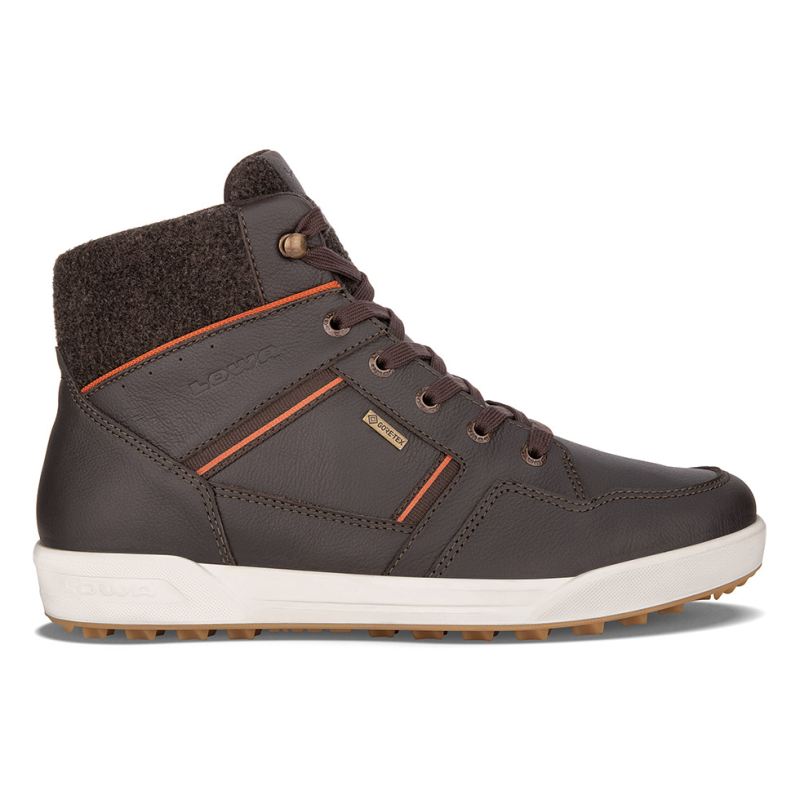 LOWA Boots Men's Bosco GTX-Dark Brown/Orange - Click Image to Close