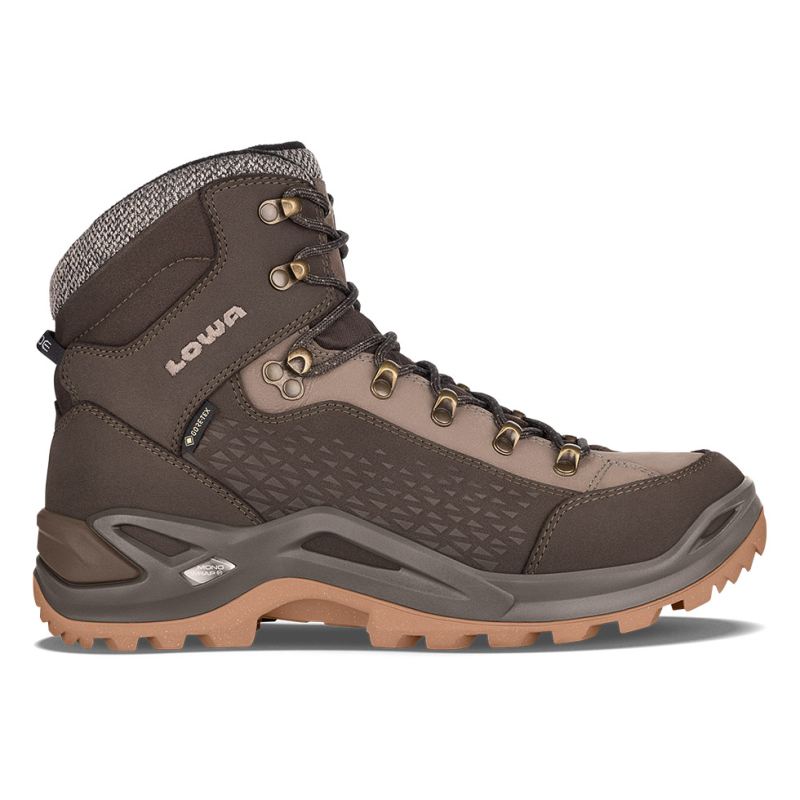 LOWA Boots Men's Renegade Warm GTX Mid-Slate/Clove