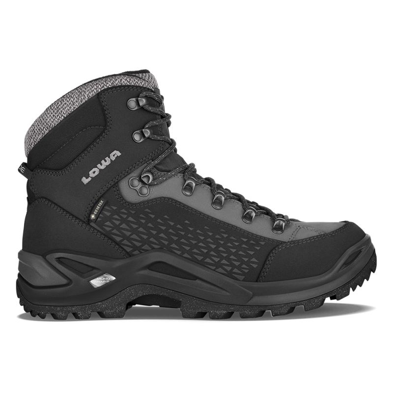 LOWA Boots Men's Renegade Warm GTX Mid-Black/Grey