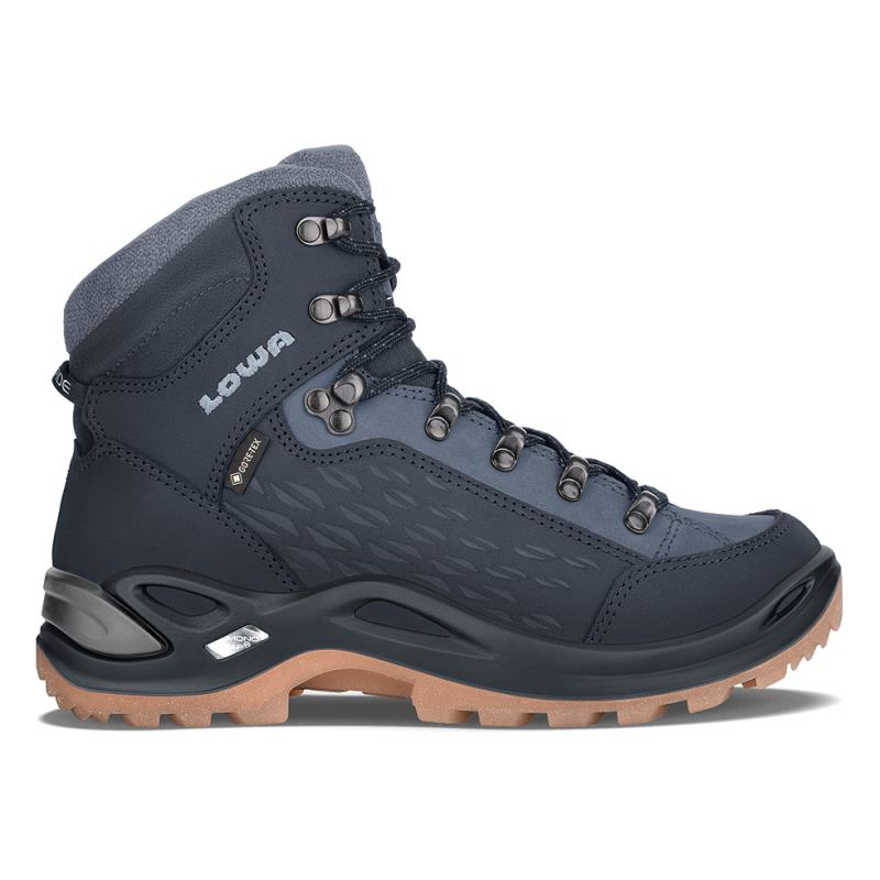 LOWA Boots Women's Renegade Warm GTX Mid Ws-Navy/Ice Blue