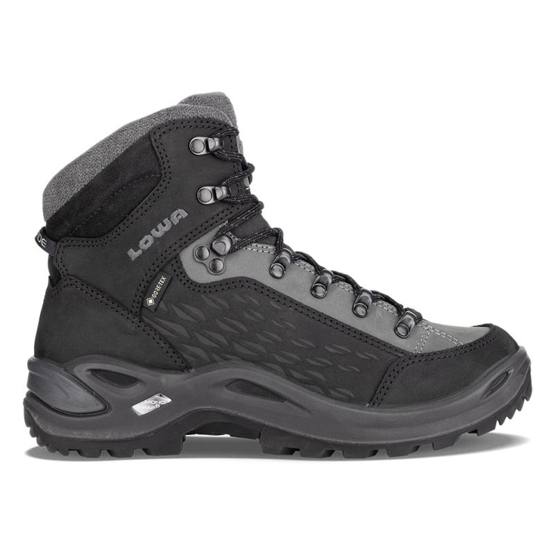 LOWA Boots Women's Renegade Warm GTX Mid Ws-Black/Grey - Click Image to Close