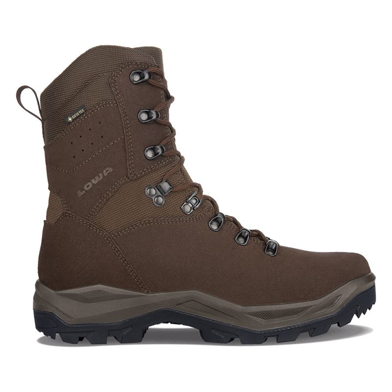 LOWA Boots Men's R-8S GTX Patrol (for Mountain Hunting)-Dark Brown