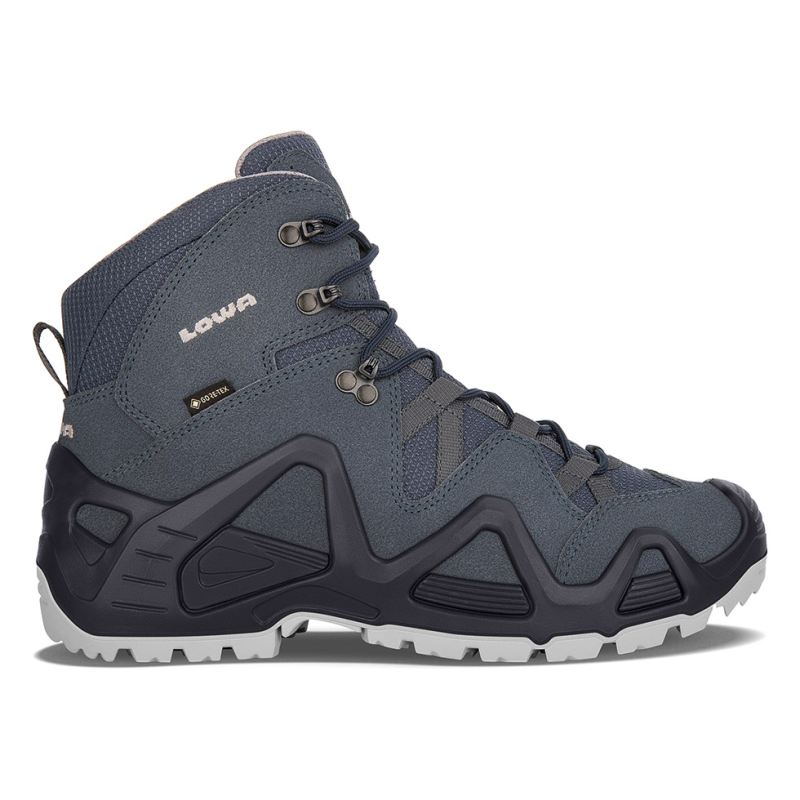 LOWA Boots Men's Zephyr GTX Mid-Steel Blue - Click Image to Close