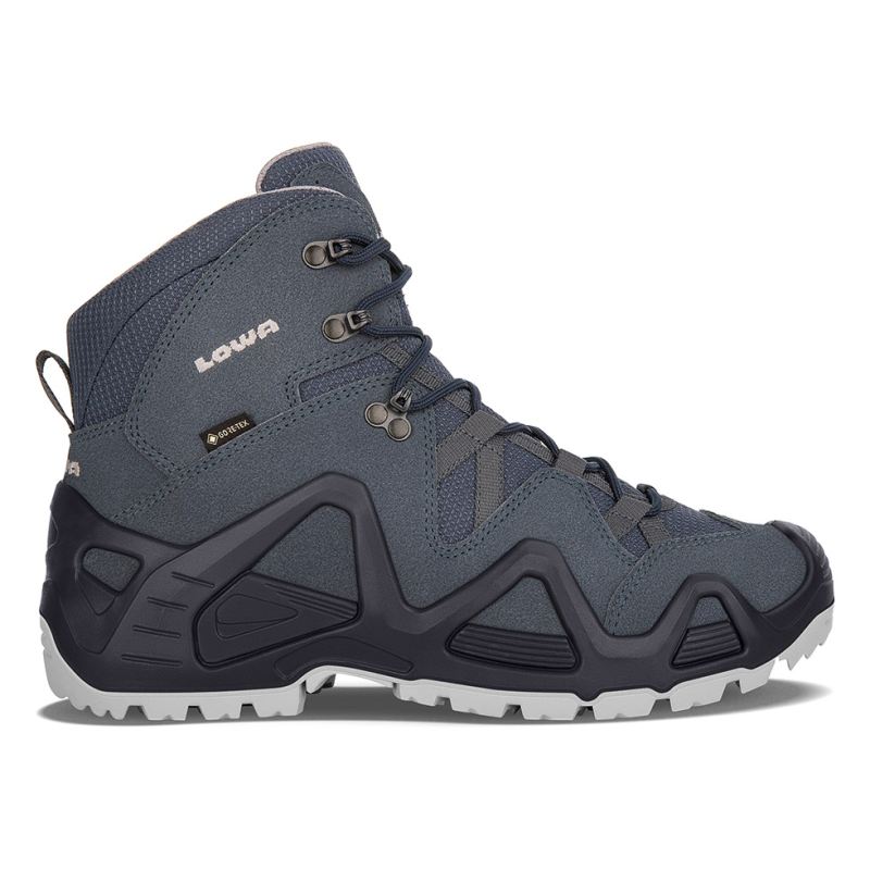 LOWA Boots Men's Zephyr GTX Mid-Steel Blue