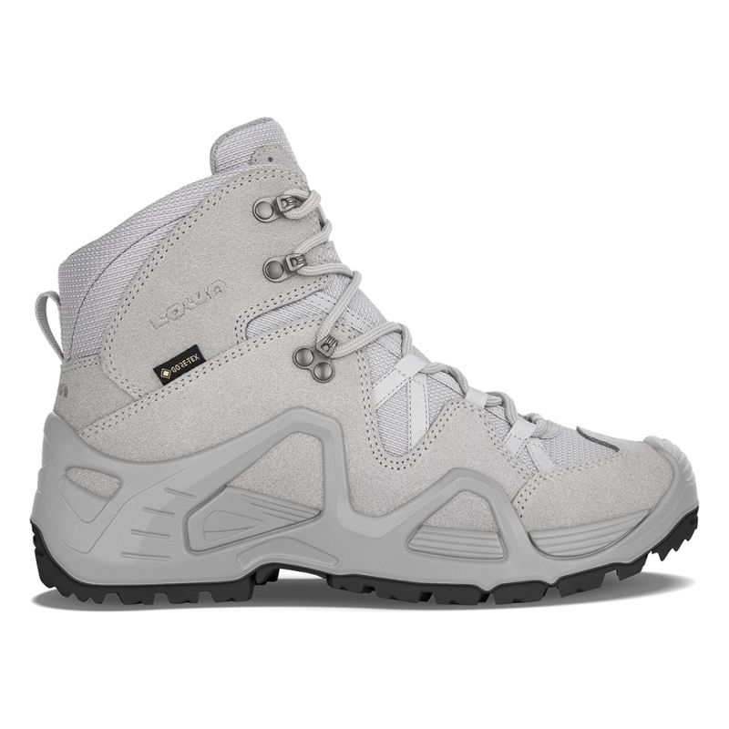 LOWA Boots Women's Zephyr GTX Mid Ws-Light Grey - Click Image to Close